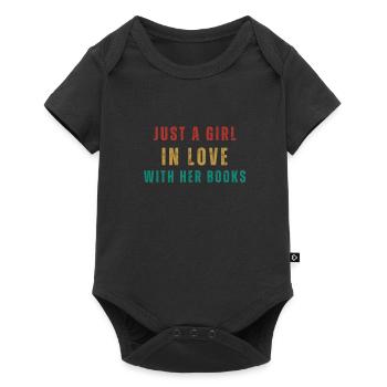 Reading For Girls - Just a girl in love with her - Baby Premium short-sleeve bodysuit - black - Front