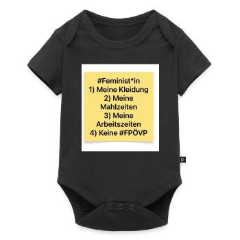 feministin - Body à manches courtes Premium Bébé - noir - Devant