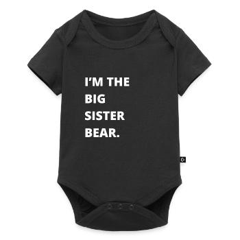Siblings - Im the big sister bear - Baby Premium short-sleeve bodysuit - black - Front
