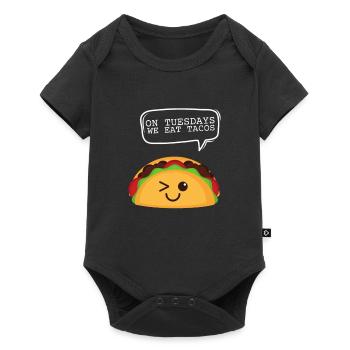 On Tuesday we eat tacos - Baby Premium short-sleeve bodysuit - black - Front