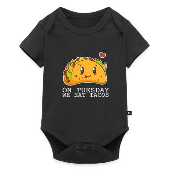 On Tuesday we eat tacos - Baby Premium short-sleeve bodysuit - black - Front