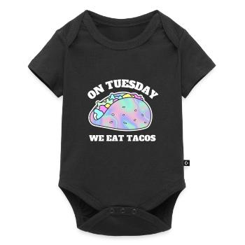On Tuesday we eat tacos - Baby Premium short-sleeve bodysuit - black - Front