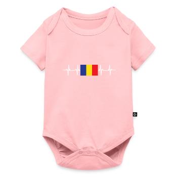African Flag - Chad - Baby Premium short-sleeve bodysuit - rose - Front
