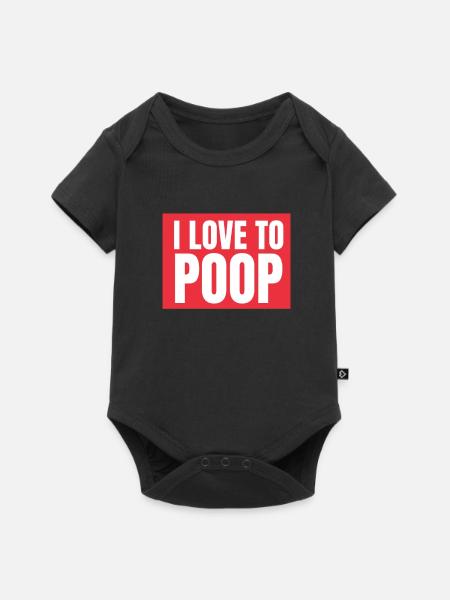 I Poop A Lot - Baby Premium Kurzarmbody - Schwarz