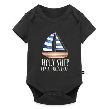 Cruise Vacation Family Trip - Holy Ship Girls Trip - Baby Premium Kurzarmbody - Schwarz - Vorne