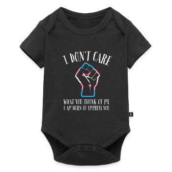 LGBTQ - Je me fiche de ce que tu penses de moi - Body à manches courtes Premium Bébé - noir - Devant