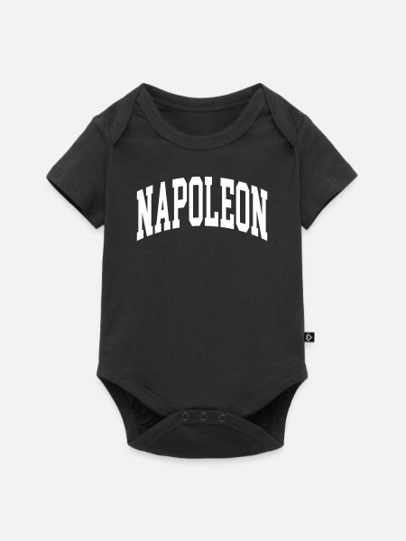 Napoleone - Body Premium a maniche corte per neonati  - nero