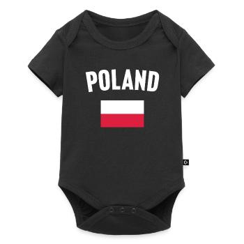 Poland Flag - Baby Premium short-sleeve bodysuit - black - Front