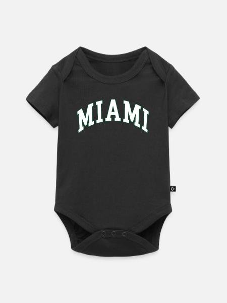 Miami - Baby Premium Kurzarmbody - Schwarz