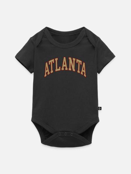 Atlanta - Baby Premium Kurzarmbody - Schwarz