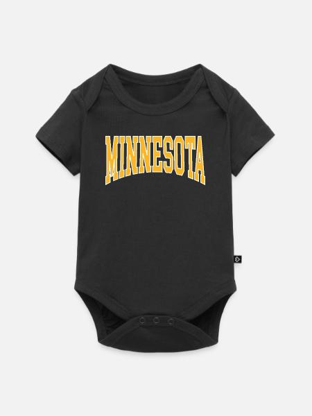 Minnesota - Baby Premium Kurzarmbody - Schwarz