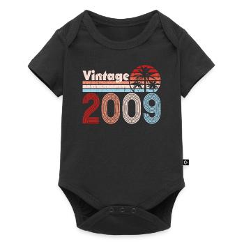 Vintage 2009 Palm Trees Retro Birthday - Baby Premium short-sleeve bodysuit - black - Front