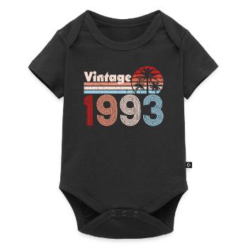 Vintage 1993 Palm Trees Retro Birthday - Baby Premium short-sleeve bodysuit - black - Front