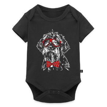KORTHALS GRIFFON Chien lunettes Chiens Wilsigns - Body à manches courtes Premium Bébé - noir - Devant