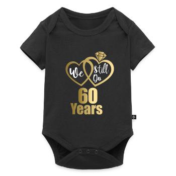 1961 Married couples Golden wedding 60th wedding anniversary - Baby Premium short-sleeve bodysuit - black - Front