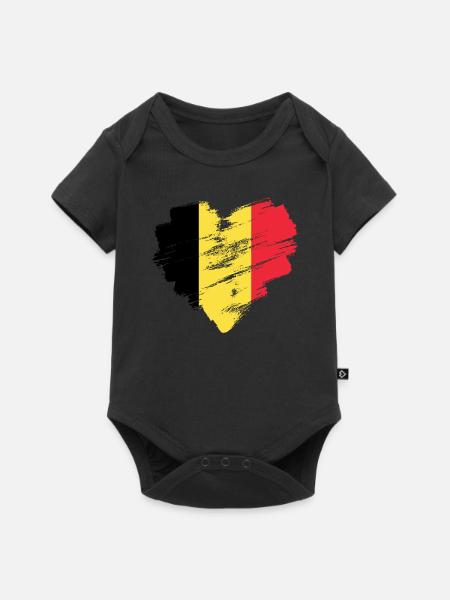 België - Premium babyrompertje met korte mouwen  - zwart