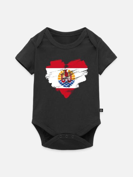 Französisch-Polynesien - Baby Premium Kurzarmbody - Schwarz