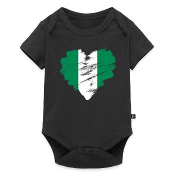 Nigeria - Baby Premium Kurzarmbody - Schwarz - Vorne