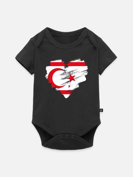 Nordzypern - Baby Premium Kurzarmbody - Schwarz