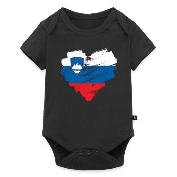 Slowenien - Baby Premium Kurzarmbody - Schwarz - Vorne