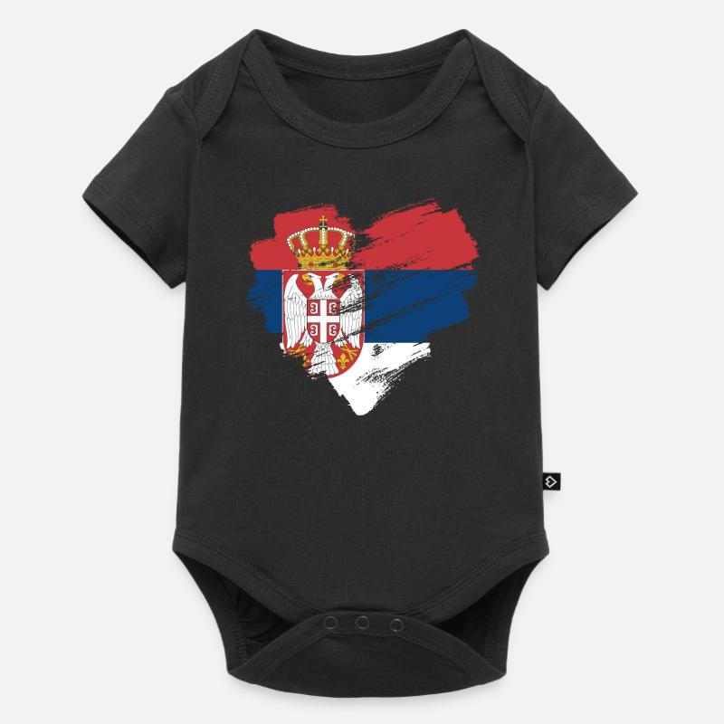 Serbien - Baby Premium Kurzarmbody - Schwarz