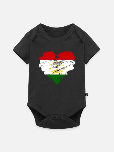 Tadschikistan - Baby Premium Kurzarmbody - Schwarz