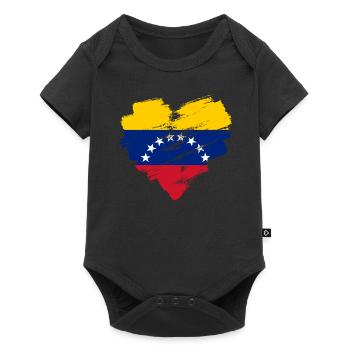 Venezuela - Baby Premium short-sleeve bodysuit - black - Front