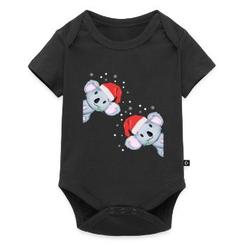 Koala Christmas Pyjama Gift - Baby Premium short-sleeve bodysuit - black - Front