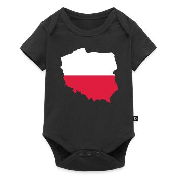 Poland - National border in national flag - Baby Premium short-sleeve bodysuit - black - Front