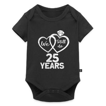Married couples since 1997 - 25 wedding anniversary gift - Baby Premium short-sleeve bodysuit - black - Front