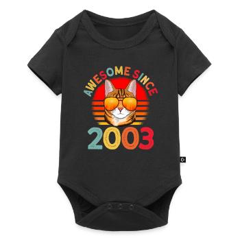 Génial depuis 2003 Cat 19th Birthday Gift - Body à manches courtes Premium Bébé - noir - Devant