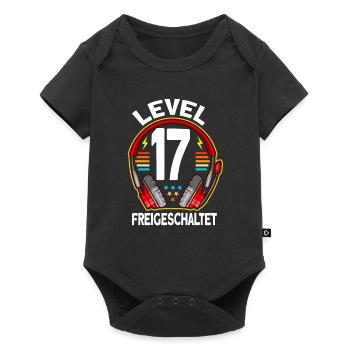 Level 17 Freigeschaltet 17. Geburtstag Gamer - Baby Premium Kurzarmbody - Schwarz - Vorne