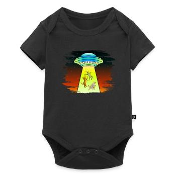 UFOS Alien Abduction Cats - Baby Premium short-sleeve bodysuit - black - Front