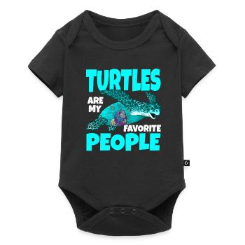 Turtle Marine biologist Turtles - Baby Premium short-sleeve bodysuit - black - Front