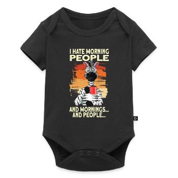 i Hate Morning People Mornings And People vintage - Baby Premium short-sleeve bodysuit - black - Front