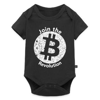 La révolution Bitcoin - Body à manches courtes Premium Bébé - noir - Devant