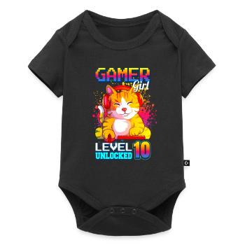 gamer girl 10ème anniversaire Gaming Jeux vidéo - Body à manches courtes Premium Bébé - noir - Devant