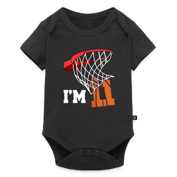 Ich Bin 11 Basketball 11. Geburtstag Basketballer - Baby Premium Kurzarmbody - Schwarz - Vorne