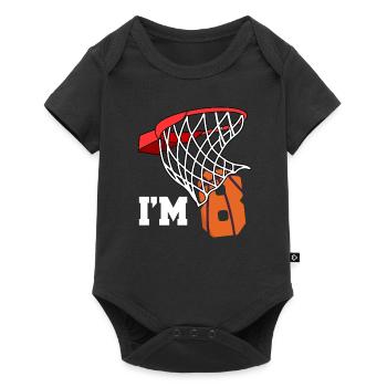 Je suis 8 basketteur 8ème anniversaire basketteur - Body à manches courtes Premium Bébé - noir - Devant