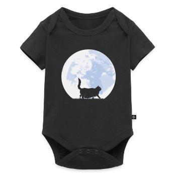 Retro memes of the chonk cat vintage cats - Baby Premium short-sleeve bodysuit - black - Front