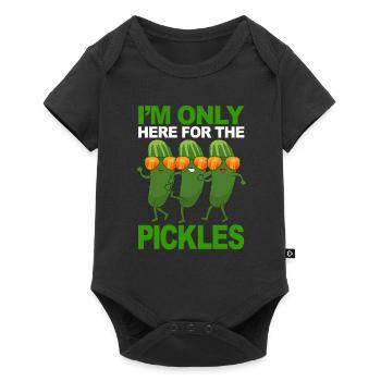 dancing cucumbers dabbing cucumber vegetables - Baby Premium short-sleeve bodysuit - black - Front