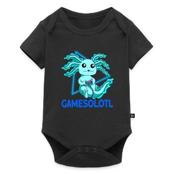Gamesolotl Video Gamer Kawaii Anime Axolotl - Body à manches courtes Premium Bébé - noir - Devant