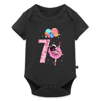 Ballerina astronaute Fille 7ème anniversaire - Body à manches courtes Premium Bébé - noir - Devant