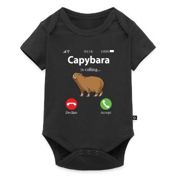 capybara - Baby Premium short-sleeve bodysuit - black - Front