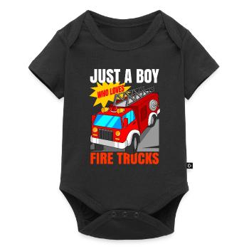 Pompiers Pompiers Garçons - Body à manches courtes Premium Bébé - noir - Devant