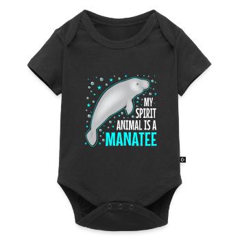 Lamantin Lamantin - Body à manches courtes Premium Bébé - noir - Devant