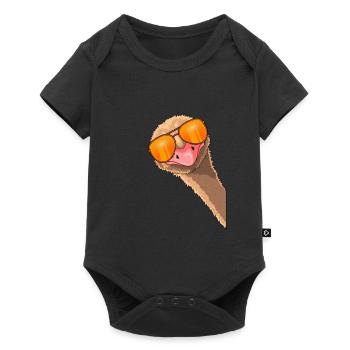 Ostrich Sunglasses Vintage Ostrich Costume - Baby Premium short-sleeve bodysuit - black - Front