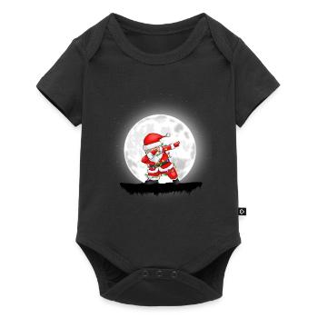 Christmas Girl Boys Dabbing Santa Xmas - Baby Premium short-sleeve bodysuit - black - Front