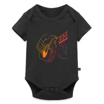 Acoustic Guitar Vintage Guitar - Baby Premium short-sleeve bodysuit - black - Front