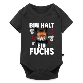 Bin halt ein Fuchs - Füchse Spruch - Baby Premium Kurzarmbody - Schwarz - Vorne